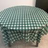 Скатерть, скатерть с принтом, круглый стол, квадратный стол, ресторан, гостиница, бытовая водонепроницаемая, маслостойкая, зеленая клетчатая скатерть 1,8*1,8 м