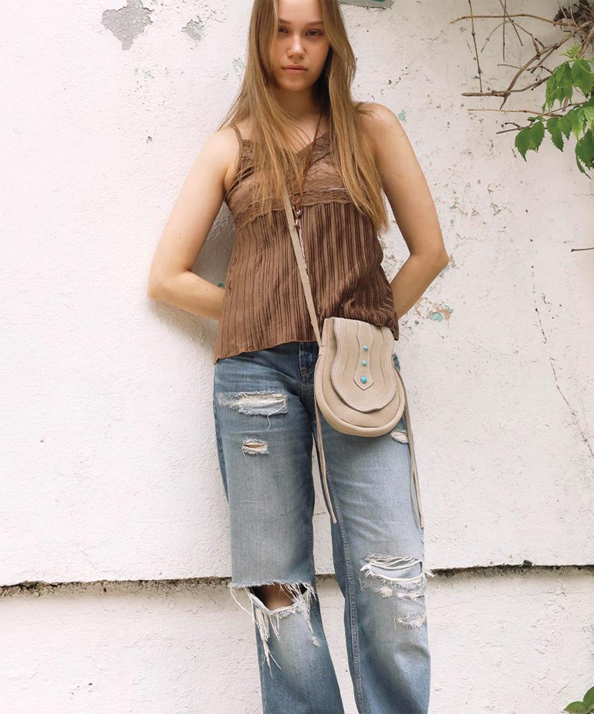 Camateclub Koko Western Bag - Gray Handmade, Native American, Western