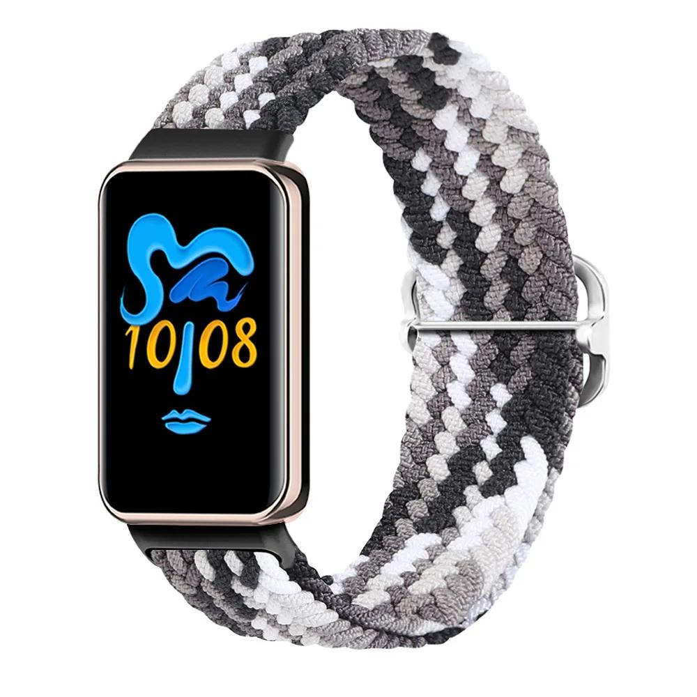 Эластичный нейлоновый ремешок Solo для браслета Honor Band 9 Женский Мужской Плетеный ремешок-петля с металлической застежкой для Honor Band 10 Correa