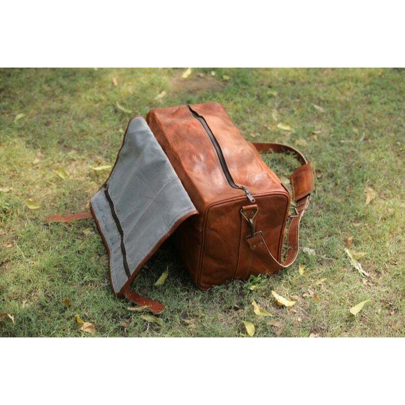 Мужская дорожная сумка из натуральной козьей кожи, коричневая новая дорожная сумка, винтажная S, новинка