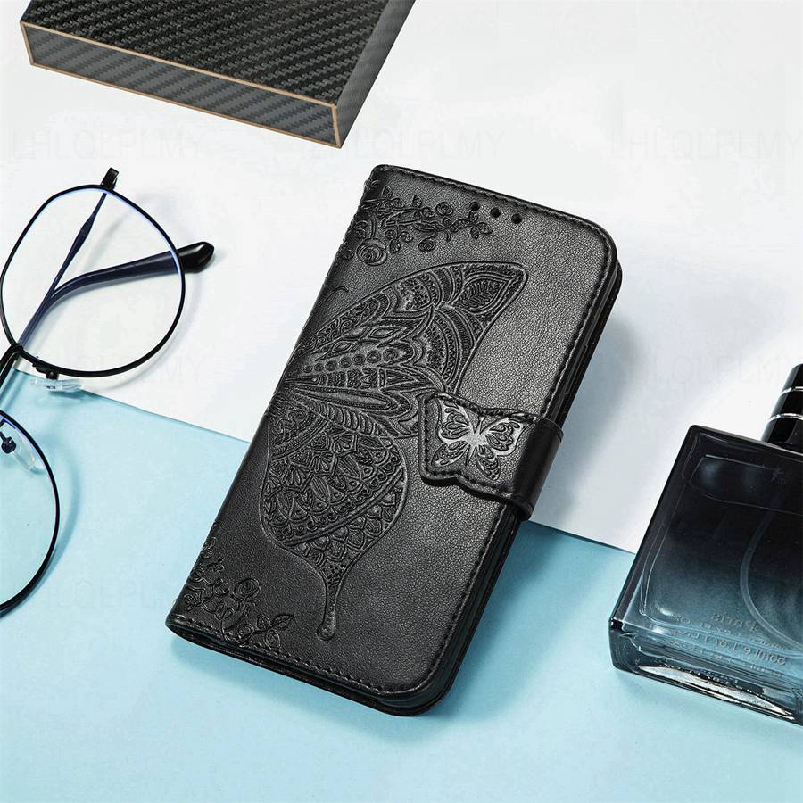 Кожаный чехол-книжка с бабочкой для Xiaomi 15T Redmi Note 14S 14 Pro Plus 5G Poco X7 M7 F7 Ultra C85 15 15C A5 13X Кошелек