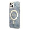 Guess GUBPP14MH4EACSB Case+ Charger Set iPhone 14 Plus / 15 Plus 6.7" blue/blue hard case 4G Print MagSafe