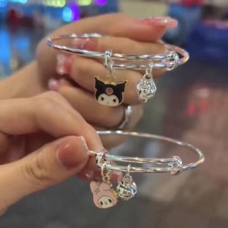 Браслет-колокольчик «Лучшие друзья» Sanrio Куроми и Синнаморолл - Милые мультяшные аксессуары и маленький подарок