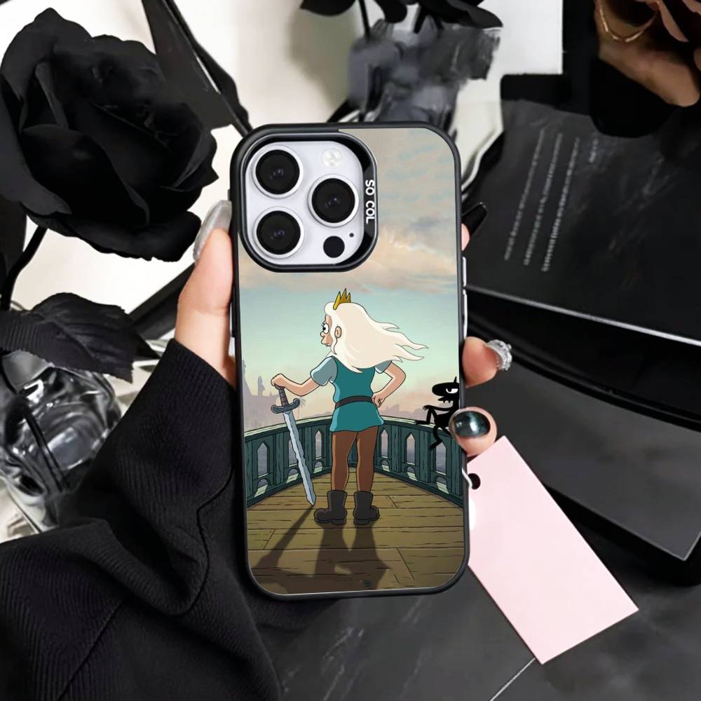 Fantasy D-Disenchantment Phone Case For iPhone17,16,15,14,13,12,11 Plus,Pro Max Colored Silver Plated Inside Cover