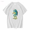 Zorak Ретро Мультяшный Персонаж Поношенный Вид Футболка винтажная Стиранный Растянутый графический Топ Для Повседневной Носки homme Универсальный Стильный