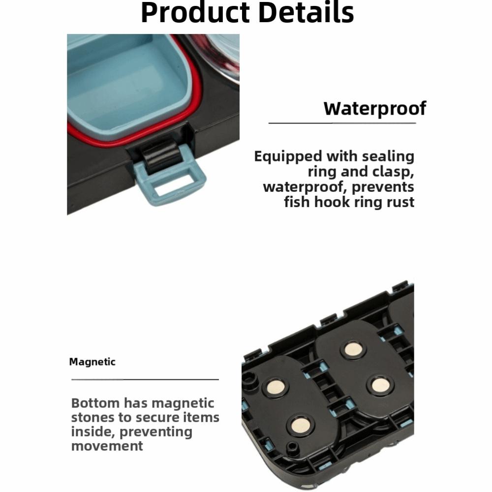 Magnetic Bait Storage Box Easy To Carry Fishing Gear Organizer Gear Fishing Hooks Box  Fishing