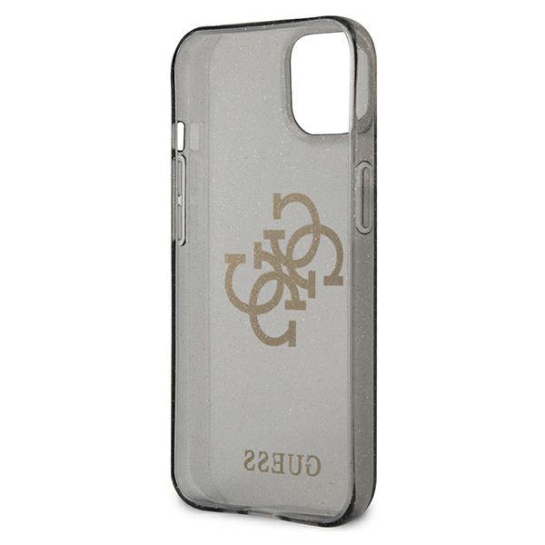 Etui do iPhone 13 mini Guess Glitter 4G Big Logo Czarne