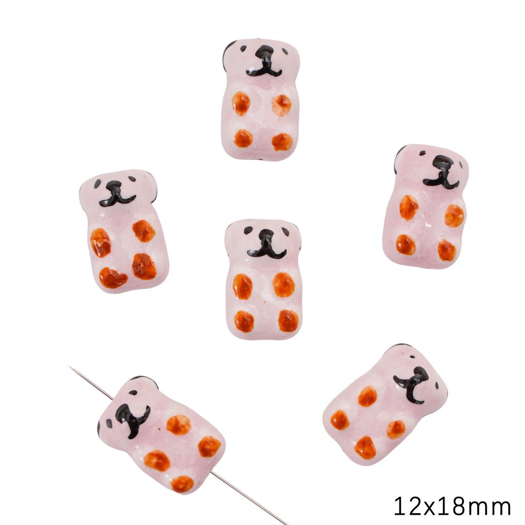Керамические расписанные вручную бусины для милых животных-подвесок для браслетов, ожерелий и ювелирных изделий своими руками
