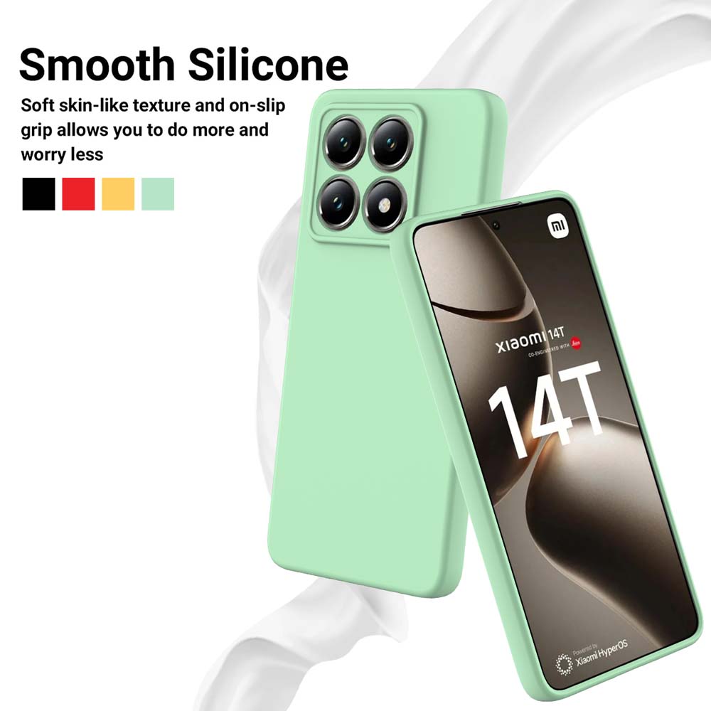 Жидкий силиконовый защитный чехол для телефона Xiaomi Mi 14 Pro 14T Ultra Shell Мягкий гелевый резиновый чехол противоударный Mi 14Pro Fundas