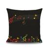 45X45CM Piano Key Wonderful Notes Decorative Pillowcase Car Sofa Art Piece Office Seat Cushion Cover Home Decoration