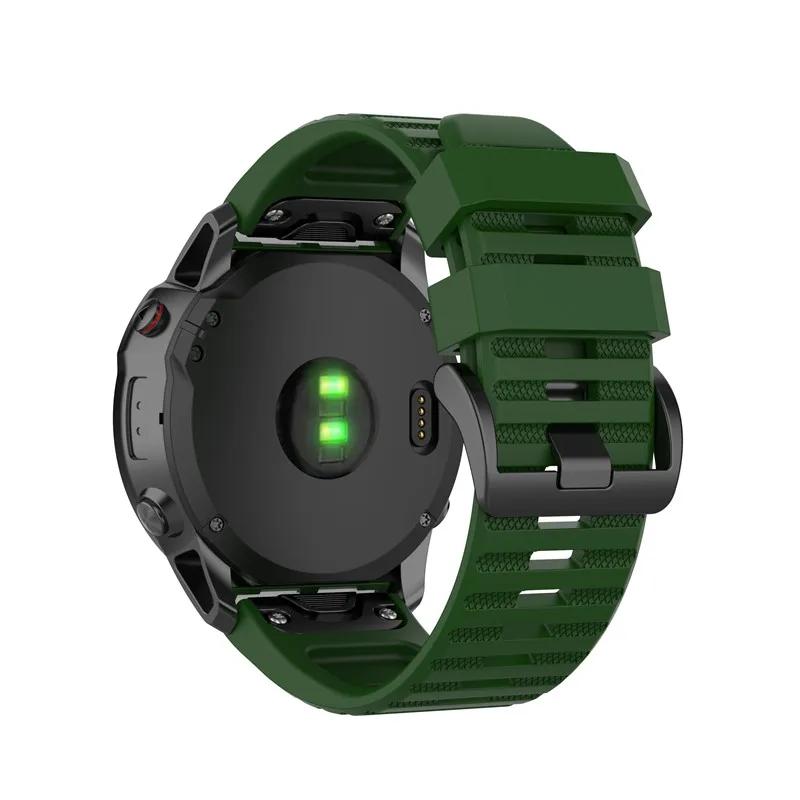 20 22 26mm Silicone Watch Strap for Garmin Fenix 6X Pro 6 6X 5 5X 5S Plus 7S 7X 7 Solar 965 Fenix8 Tactix Quatix Enduro Bracelet