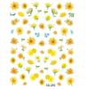 Наклейки для ногтей Cyan Sea Fresh Sunflower с тиснением - Цветные цветочные декали