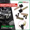 1 Pair Motorcycle Bike Stands Wheel Support Frame Stand Swing Arm Lift Tripod Hooks Hook Fork U-style & Rubber L Type