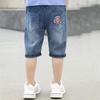 Детские джинсовые шорты Брюки с пятью точками Летние маленькие средние и большие детские джинсовые брюки Тонкие повседневные укороченные брюки