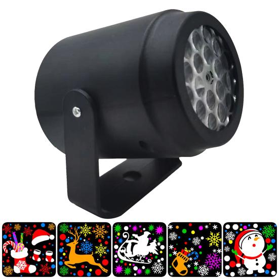 Рождественский проектор, высокая яркость, 16 узоров, дизайн, большая площадь проекции, для использования в помещении и на открытом воздухе, Рождественская вечеринка, лампа, проектор со снежинками