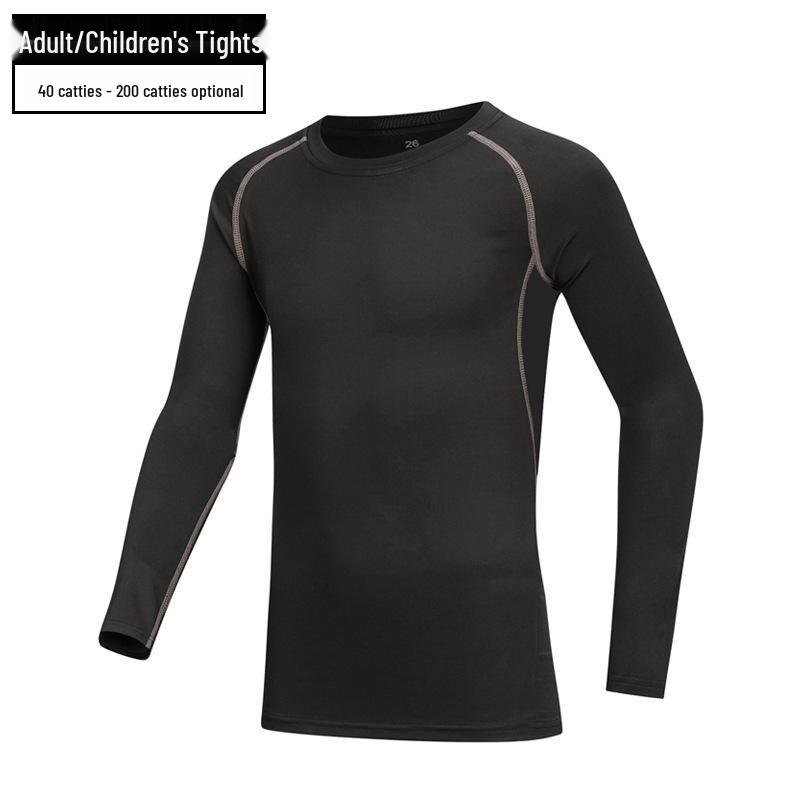 Плюшевые детские баскетбольные и футбольные быстросохнущие тренировочные костюмы для мальчиков - осенне-зимние спортивные тайтсы и базовые топы