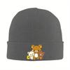 Шапки-бини Rilakkuma Korilakkuma Шапки-колпаки Шапки-бини с узором Шапки-бини Зимние Повседневные Мужские Женские Термоэластичная Шапка для улицы