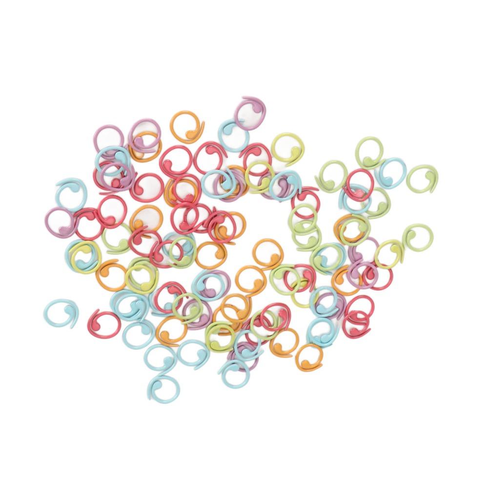 100Pcs Metal Crochet Stitch Markers Colorful Knitting Marker Rings For Knitting Projects