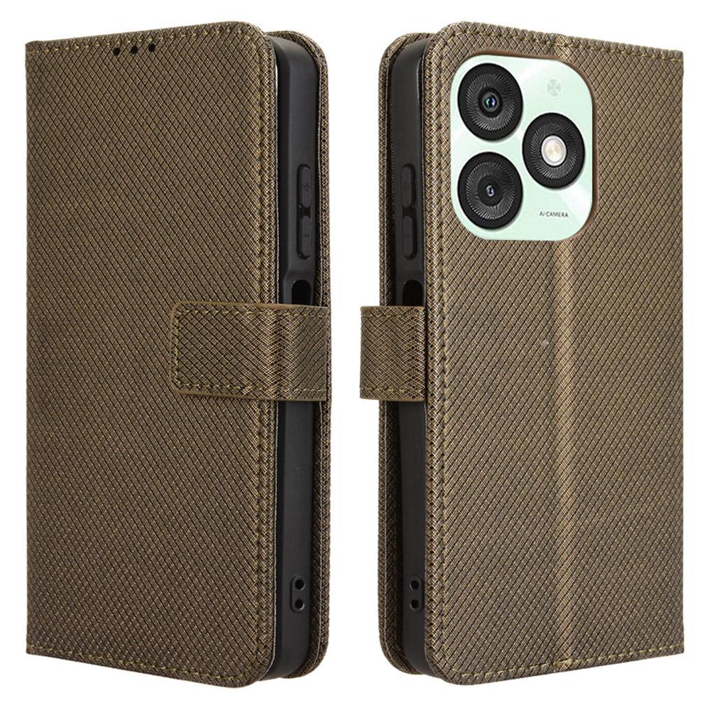 Для itel A50 Чехол Текстура бриллианта Искусственная кожа Чехол для телефона