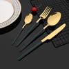 4 шт., набор посуды из розового золота, набор посуды из нержавеющей стали, домашняя кухонная утварь, нож, вилка, ложка, набор столовых приборов