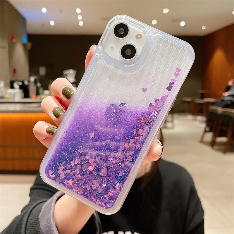 iPhone 16 Чехол с блестками, жидким песком, защитой от падения 15Pro Max для Apple 14/17