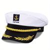 Adult Sailor Captain Hat - Cosplay, Adjustable Unisex Party Costume Headwear Accessory for Masquerade and Events, Nautical Theme