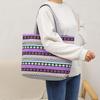 WTEMPO Double-sided Printed Women's Single Shoulder Bags Large Capacity Handbags Large Ethnic Style Leisure Shopping Tote Bags