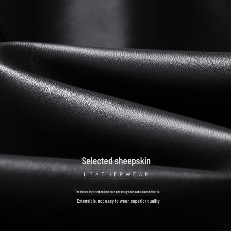 Futing Men's Genuine Sheepskin Leather Jacket