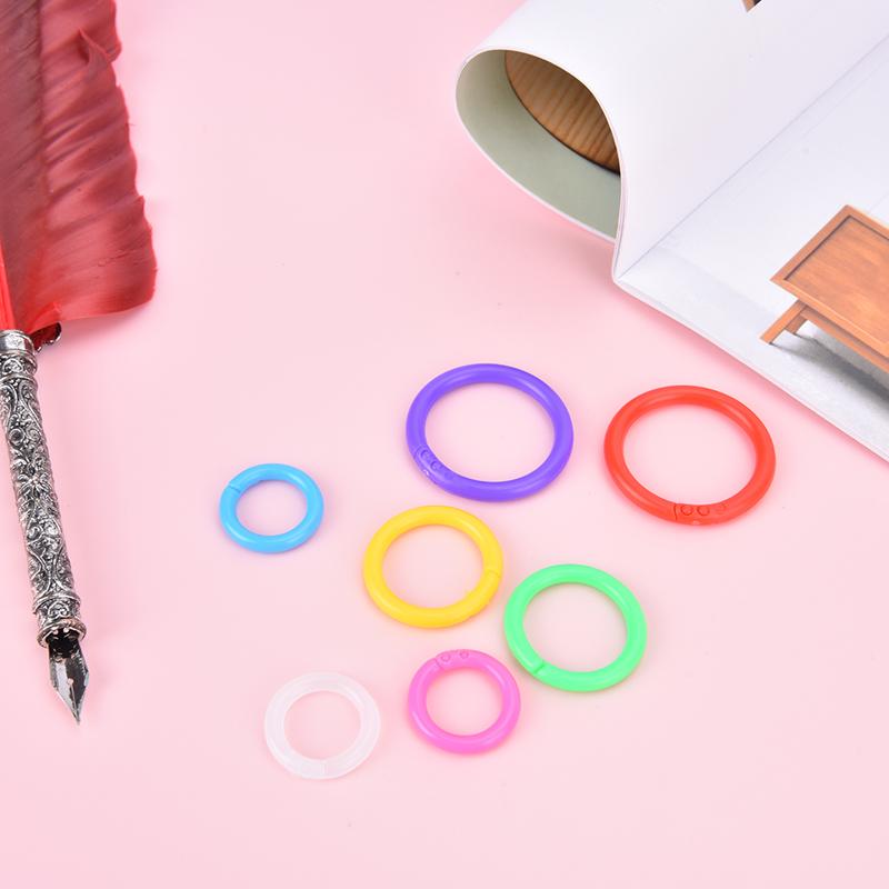 25Pcs Plastic Ring Binder Diy Albums Loose-Leaf Book Hoop Opening Binding Supply