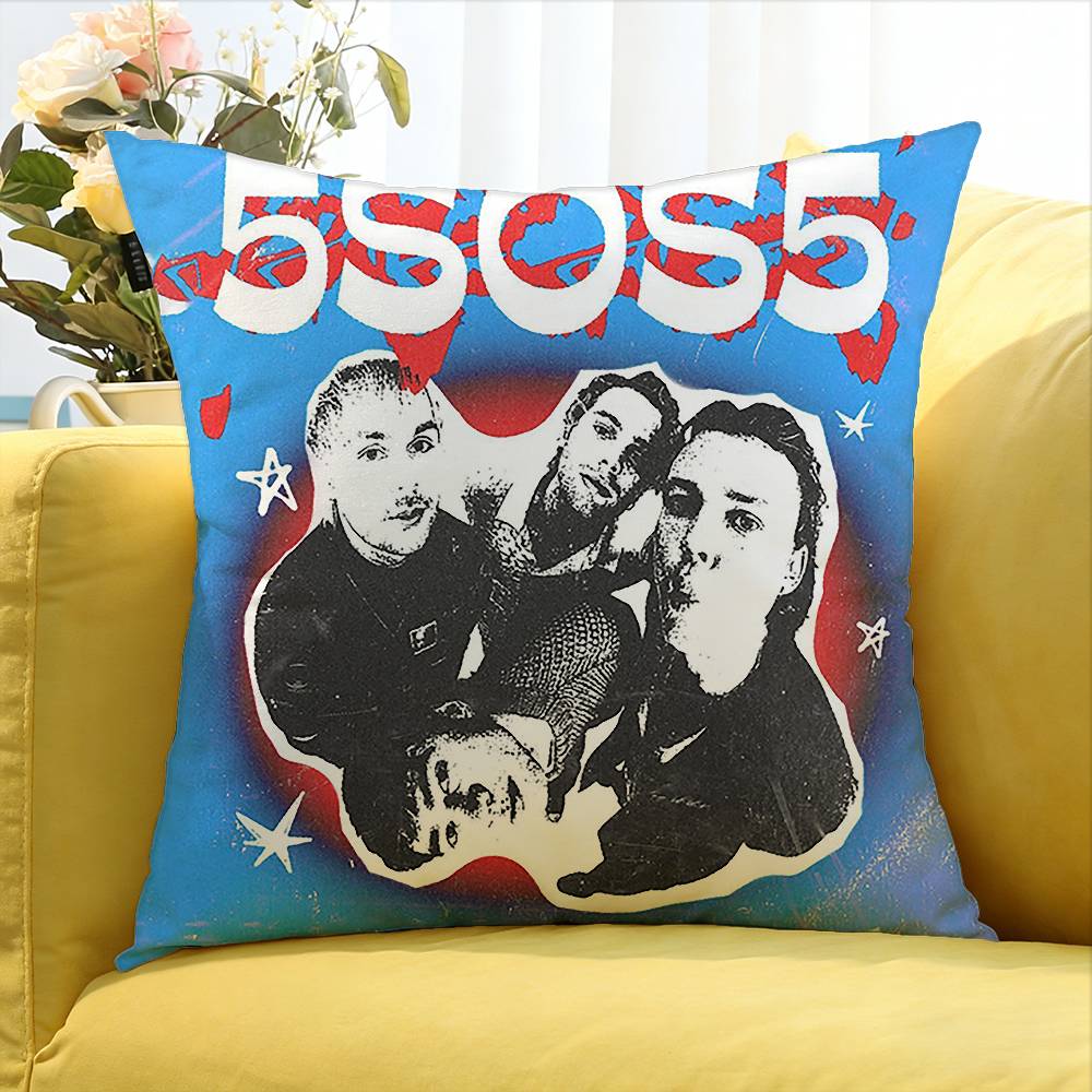 5 SSeconds of Summers 5SOS World Various Sizes Square Pillow Case For Car Home Bedchamber Decor