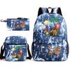 New Kapibara Student School Bag Fashion Popular Backpack Shoulder Bag Pencil Bag Three-piece Set