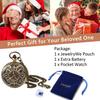 JEWELRYWE Pocket Watch Skeleton Antique Number Analog Pendant Watch Pocket Watch Waterproof Alloy Bronze Coming of Age Ceremony Birthday Anniversary