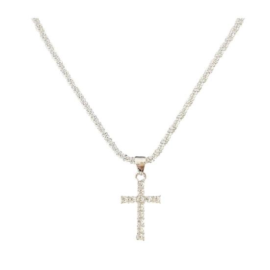 Женское ожерелье с подвеской-крестом, мерцающая поверхность, регулируемая длина, украшение на шею, повседневная одежда, подарок, легкое женское ожерелье на ключицу