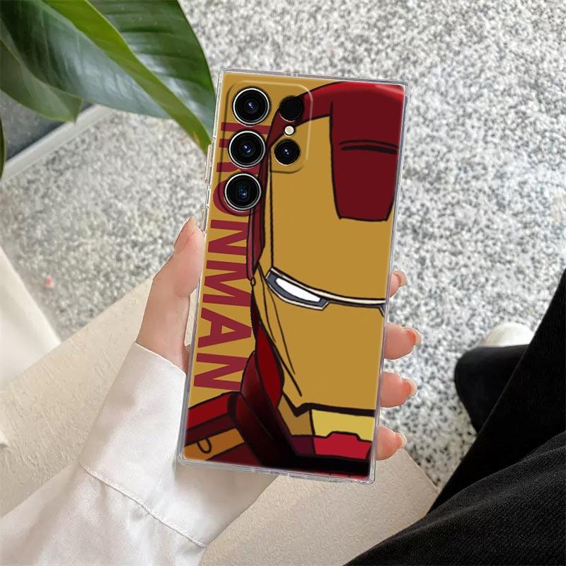 Прозрачный чехол The Avengers Spiderman Marvel для Samsung Galaxy S26 S25 Ultra S24 S22 S26 Plus S20 S23 S21 S25 FE Прозрачная крышка