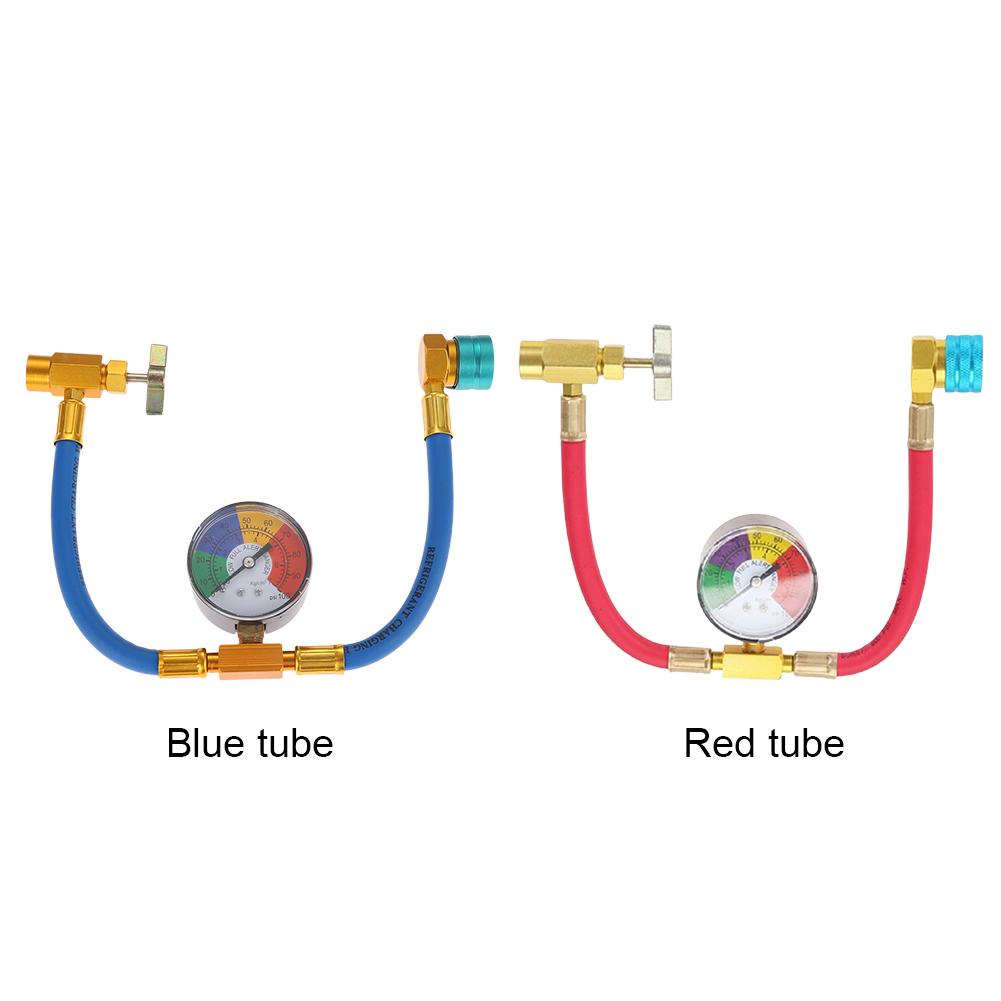 R1234YF Refrigerant Charging Hose with 1/2 Inch ACME LH AC Recharge Hose 14mm Low Side Quick Coupler Refrigerant Gas Refill