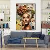 Декоративная цветочная картина абстрактная женщина художественная печать постер картина интерьер холст настенная живопись гостиная украшение дом