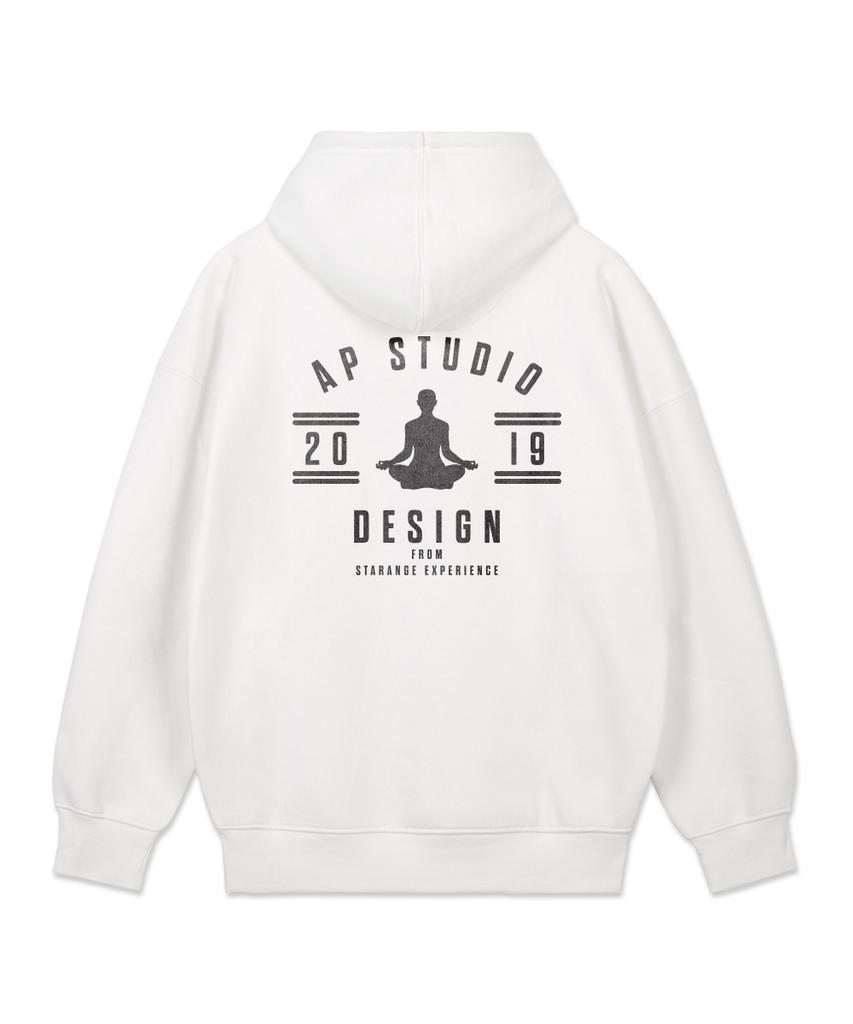 Худи Padma Oversized с широкими плечами_Белый