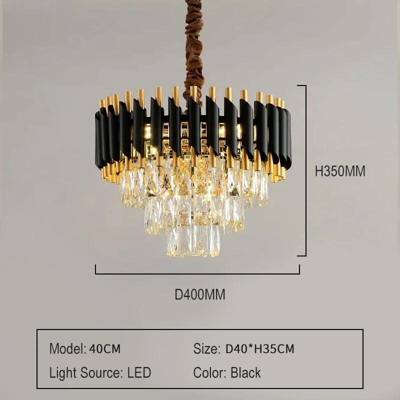 Xiaomi Luxury Crystal Ceiling Chandelier Lighting Modern Living Room Lights Lustre Indoor Bedroom Home Decor Led Hanging Pendant Lamp