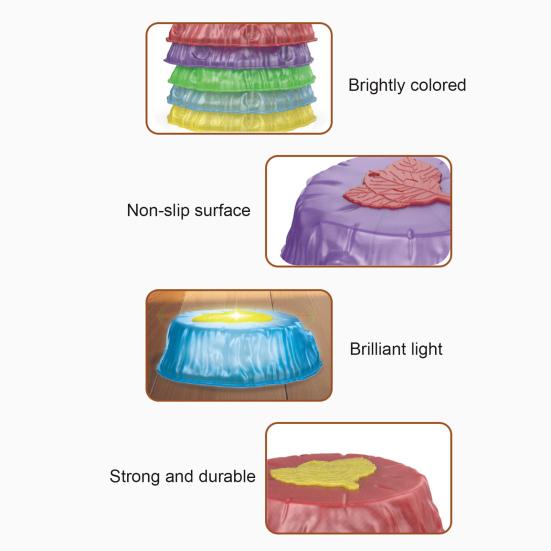 6/8 шт. светящиеся балансировочные камни для детей нескользящие светящиеся в темноте балансировочные ступеньки