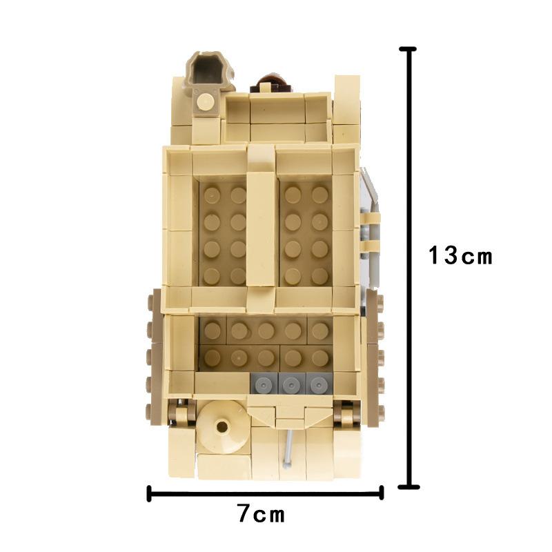 Military Scene British Cloth Wheel Armored Vehicle Tank Model Miniature Scene Accessories Small Particles Building Block