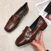 Size 35-43 Spring Autumn Loafer Casual Shoes Women's Leather Shoes Flat Sole Single Shoes Pumps