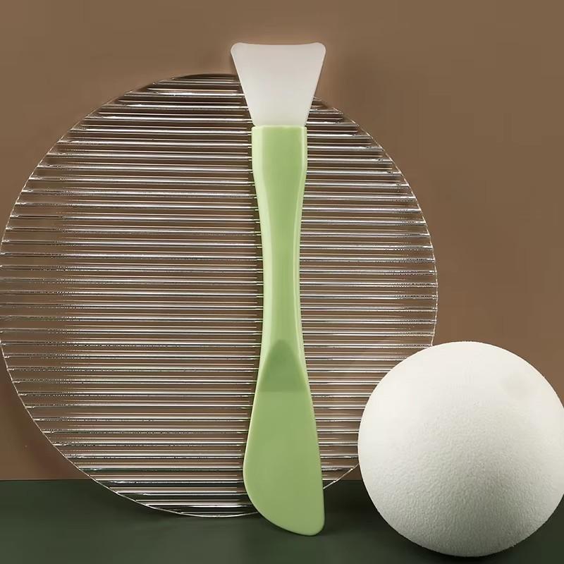 1/2/3Pcs Silicone Facial Mask Brush Soft Head with Scraper Integrated Dual use Mud Film Brush DIY Film Adjusting Tool Beauty