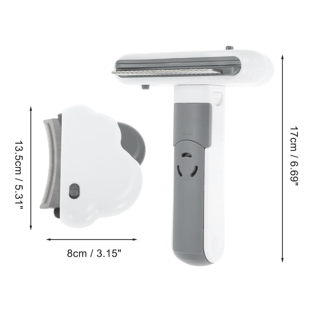 GLIDESMOOTH Cat Cat Undercoat Cat Hair Removal Curved Comb Cat Detangler Pet Hair Removal Tool for Gray and White 3-in-1 Brush, Rake, Brush, Brush,