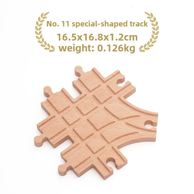 Деревянный маленький игрушечный поезд, детский набор, магнитный поезд, аксессуары, трек KX, игрушка на день рождения для мальчика, подарок X10