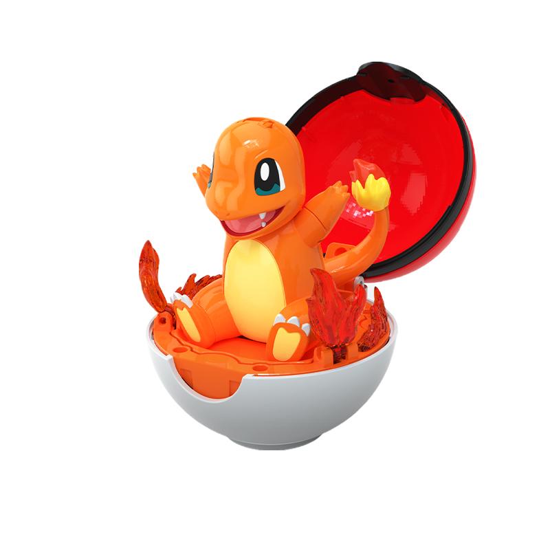 6 styles Pokemon Figure Bulbasaur Eevee Charmander Meowth Squirtle Pikachu action Pokeball elf Ball Toy action Doll kids gift