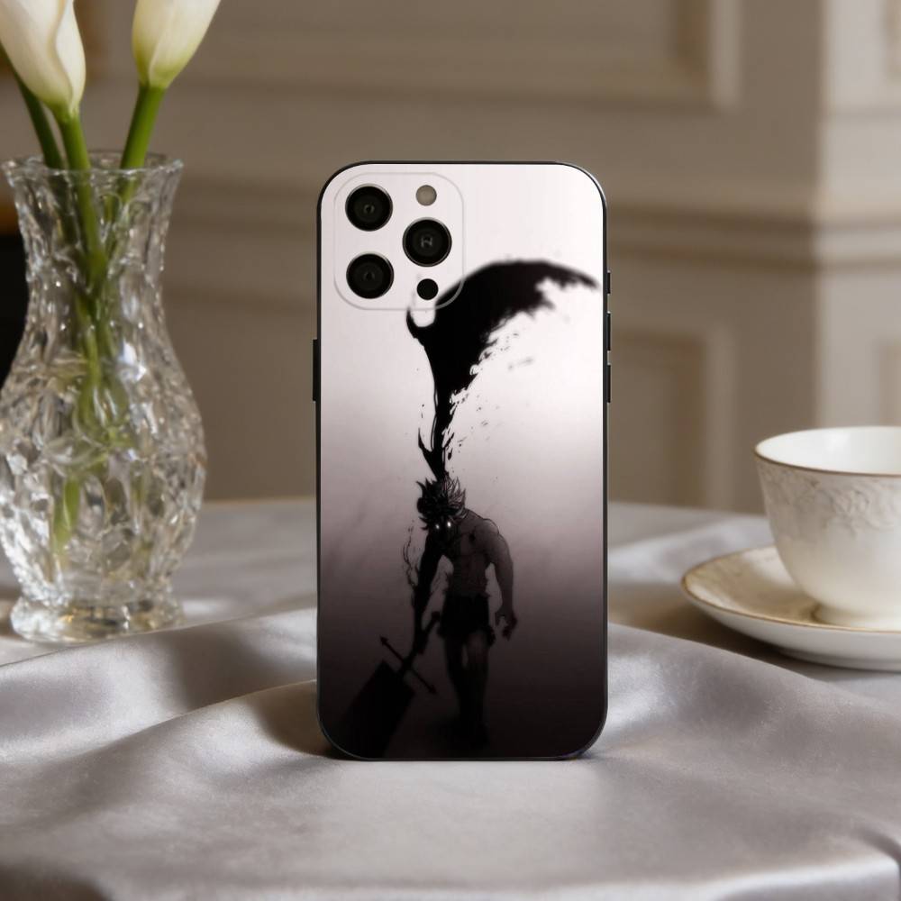 Крутая аниме-чехол для телефона A-Asta B-Black C-Clover для iPhone 17pro,16,15,14,13,12,11 Plus,Pro Max,XS, Мягкий силиконовый черный чехол