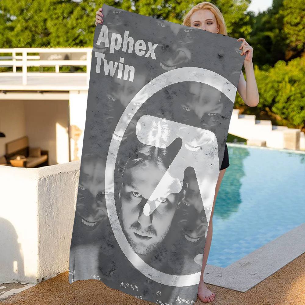 Поп-группа A_Aphex T_Twin Аниме Пляжное полотенце для плавания Мягкая впитывающая салфетка Детские подарки Для детей Путешествия Кемпинг Спортзал