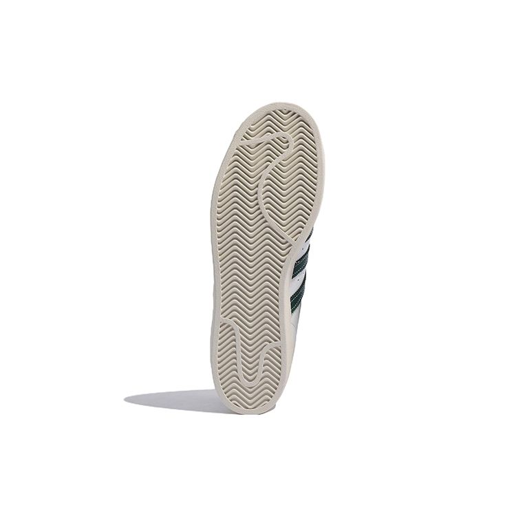 adidas Белые студенческие зеленые кроссовки унисекс Superstar Cloud-White с золотой фольгой GZ1604