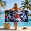 NFL Night Custom Name Text Personalized Beach Towel, Quick-drying, Easy to Care for, Suitable for Both Fitness and Beach Vacations,Sports Essential