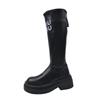 Shoes for Women Thick Sole Knee-High Elastic Long Boots Women Autumn Winter New Letter Height Increasing Motorcycle Women Boots